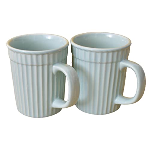 Kunhar Ceramic Coffee Mugs - 2 Piece, Cadet Blue, 290ml - Image 1
