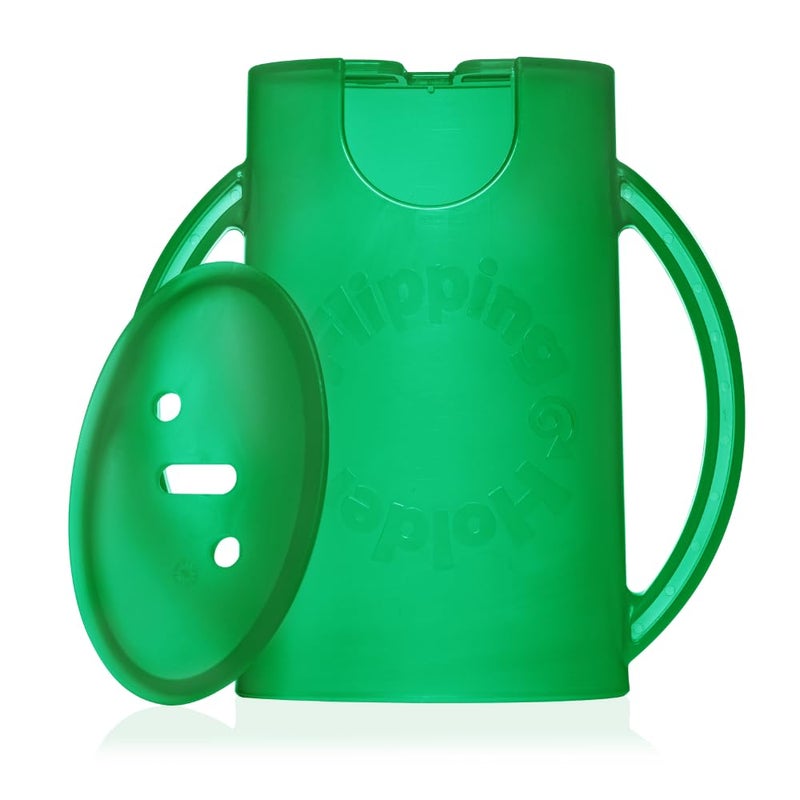 Flipping Holder Original Squeeze Proof Flipping Holder with Open Bottom for Food Pouches & Juice Boxes - Multipurpose - Prevent Messes & Support Self-Feeding - Easy Grasping Handles - Made in USA - Image 1