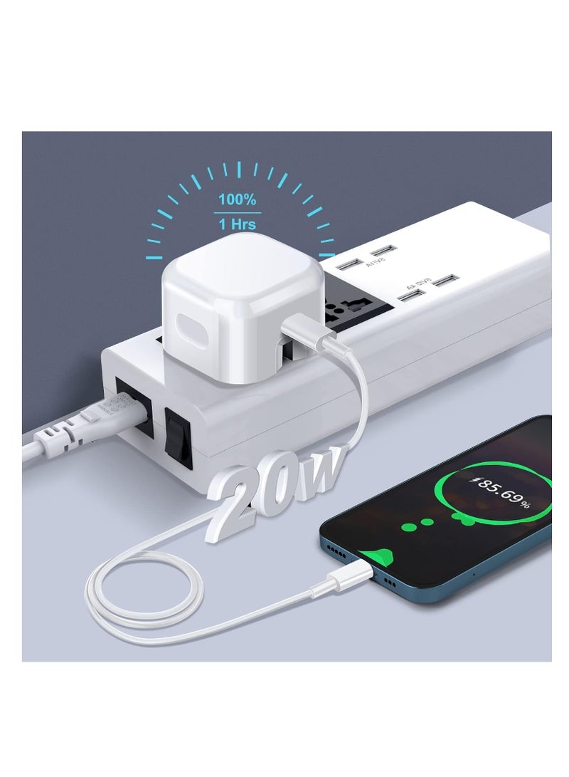 1Pack iPhone 15 /16 Charger, 20W USB C Charger Plug and Type C Cable 1M Lead Fast Charging for iPhone 16 Pro/16 Pro Max/15 Pro/15 Plus/iPad Pro Air 6th/5th/4th, iPad 10th Mini 7th - Image 3