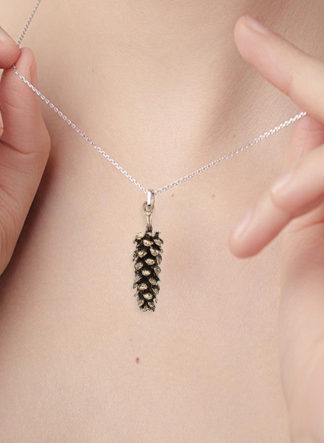 HANABASS 10pcs Pine Cone Charms 3D Nut Charms Christmas Pine Cone Small Pendant for DIY Jewelry Making Winter Pendants for Earring Necklace Bracelet Key Chain Gold - Image 4