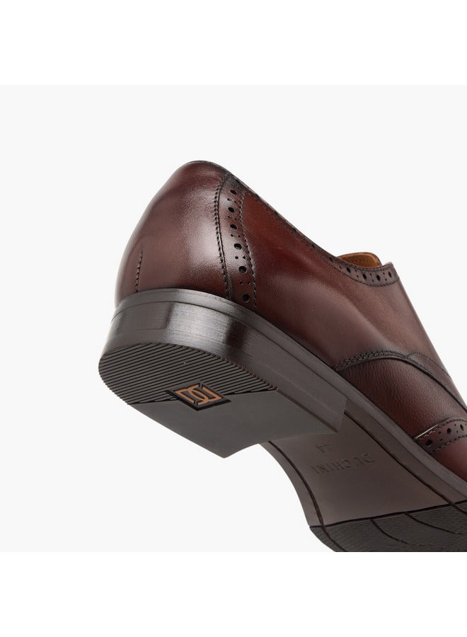 DUCHINI Men's Perforated Derby Shoes with Lace-Up Closure  - Image 5