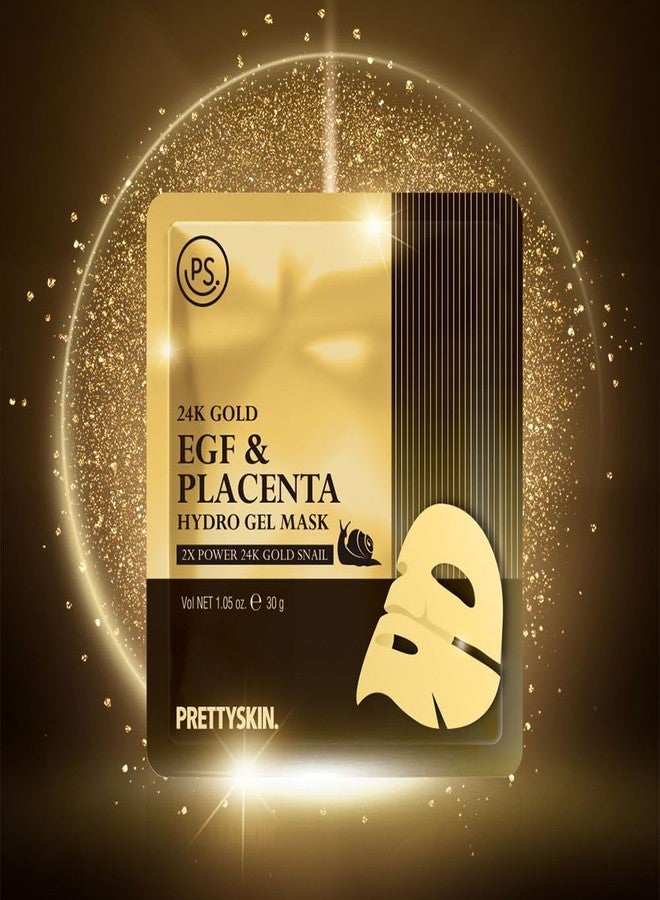 PRETTYSKIN 24K Gold Snail EGF & Placenta Hydrogel Mask Sheet (Pack of 5) - Image 4