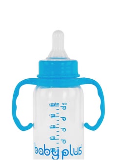BABY PLUS Baby Infant Feeding Bottle With BPA Free, 250 Ml - Blue  - Image 4