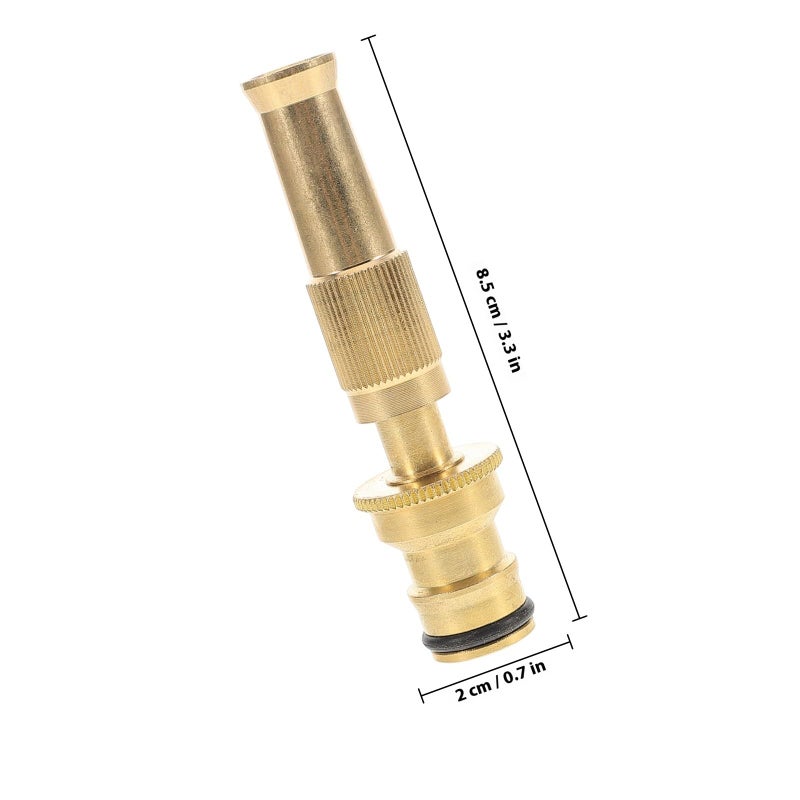 Brass Adjustable High Pressure Garden Hose Nozzle for Car Wash Plant Watering and Patio Cleaning - Image 3