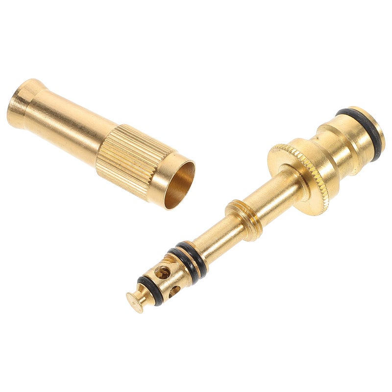 Brass Adjustable High Pressure Garden Hose Nozzle for Car Wash Plant Watering and Patio Cleaning - Image 2