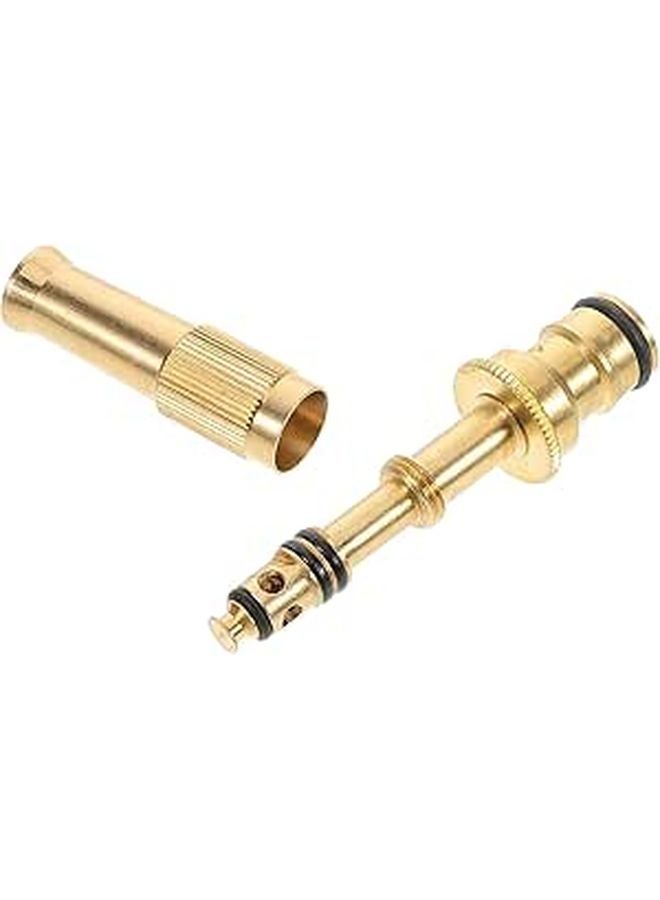 Brass Adjustable High Pressure Garden Hose Nozzle for Car Wash Plant Watering and Patio Cleaning - Image 1