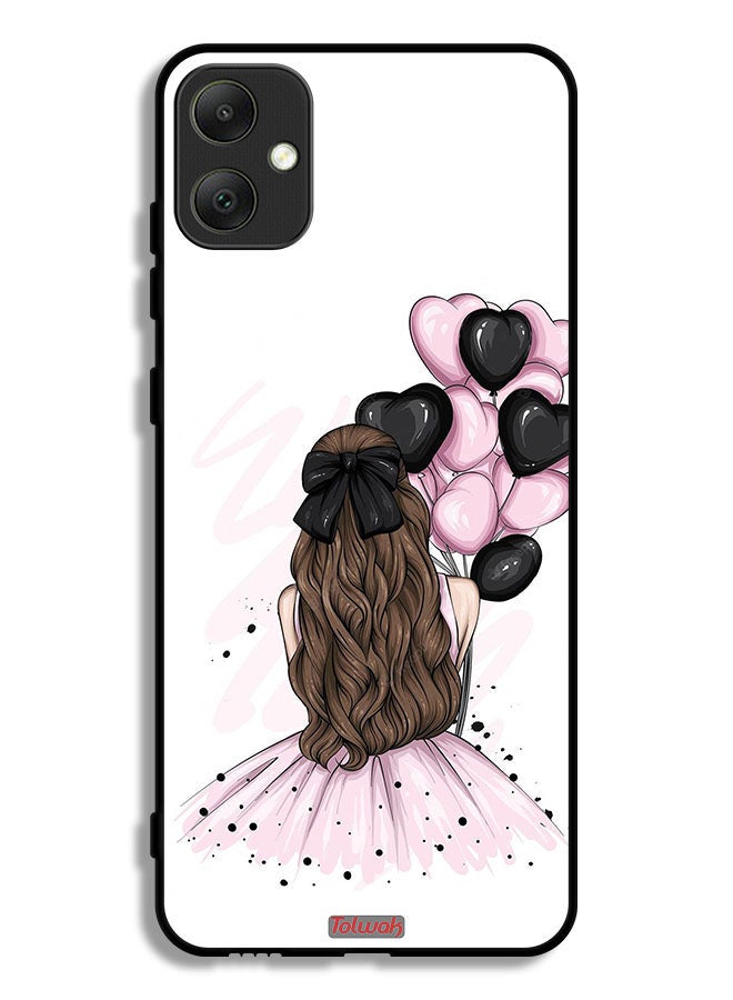 Tolwak Samsung Galaxy A05 Protective Case Cover Holding Balloons Girl Art - Image 1
