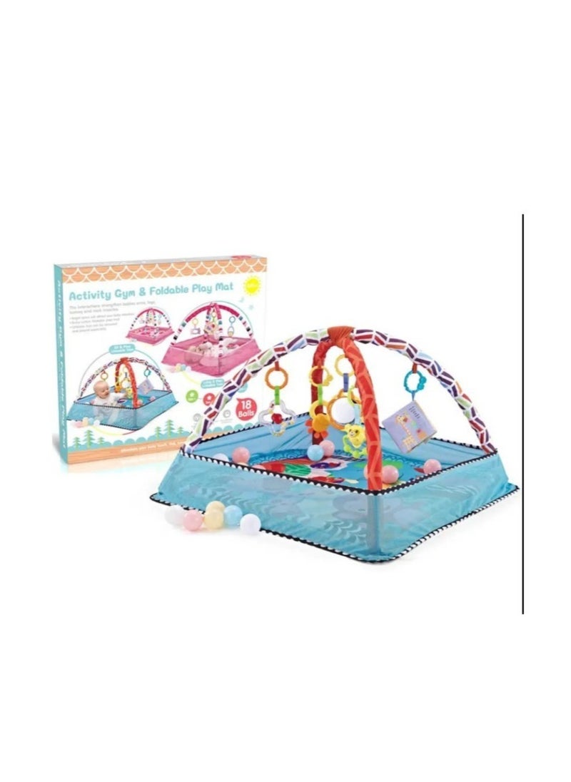 TOYBOX Newborn Baby Play Blanket, Fence Toy Fitness Rack, Baby Development Activity Gymnastics Game Mat, Multi-sensory Motor Skills Development Toy Mat, 0-1 Year Old 3-6 Month Baby Toy Blanket  - Image 4