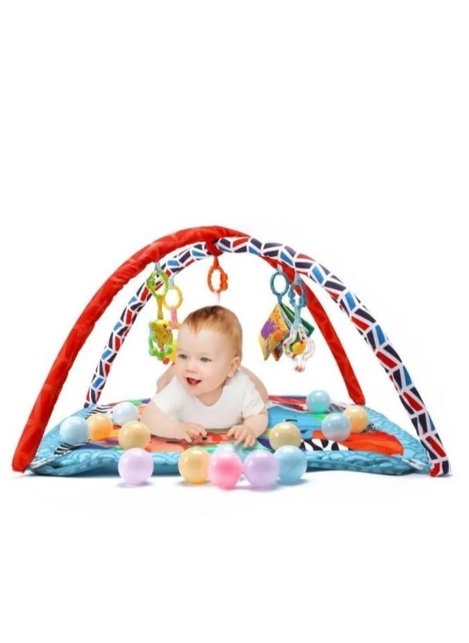 TOYBOX Newborn Baby Play Blanket, Fence Toy Fitness Rack, Baby Development Activity Gymnastics Game Mat, Multi-sensory Motor Skills Development Toy Mat, 0-1 Year Old 3-6 Month Baby Toy Blanket  - Image 1