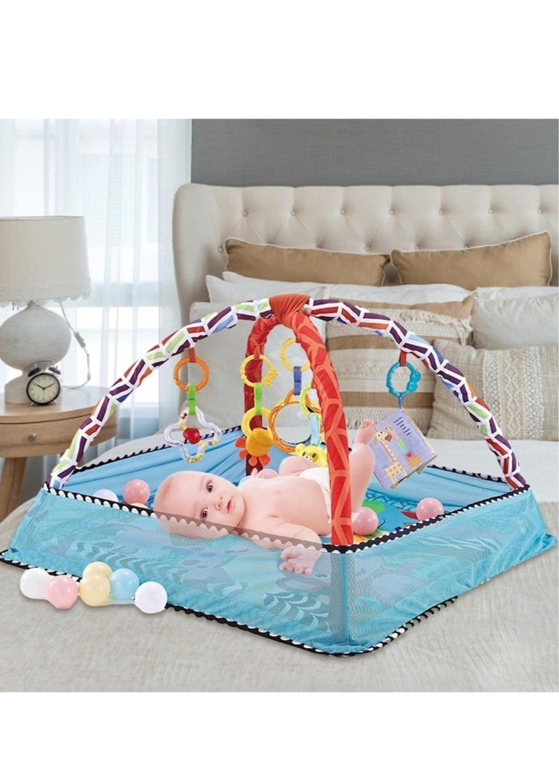 TOYBOX Newborn Baby Play Blanket, Fence Toy Fitness Rack, Baby Development Activity Gymnastics Game Mat, Multi-sensory Motor Skills Development Toy Mat, 0-1 Year Old 3-6 Month Baby Toy Blanket  - Image 3
