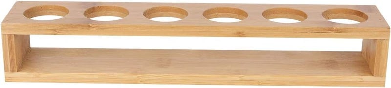 klarako Wooden Glasses Holder 6 Shot Heavy Base for Whisky Tequila Glass Serving Tray (Brown) - Image 4