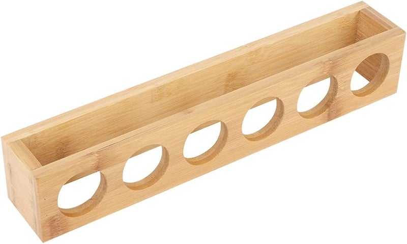 klarako Wooden Glasses Holder 6 Shot Heavy Base for Whisky Tequila Glass Serving Tray (Brown) - Image 3