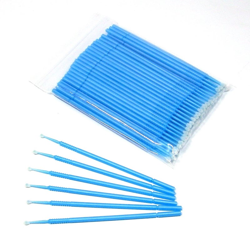 NSI 100 2mm Medium Touch Up Micro Brush Applicator for Detail Painting Cleaning Gluing  Auto Marine Crafts Model Making Cosmetics  Blue