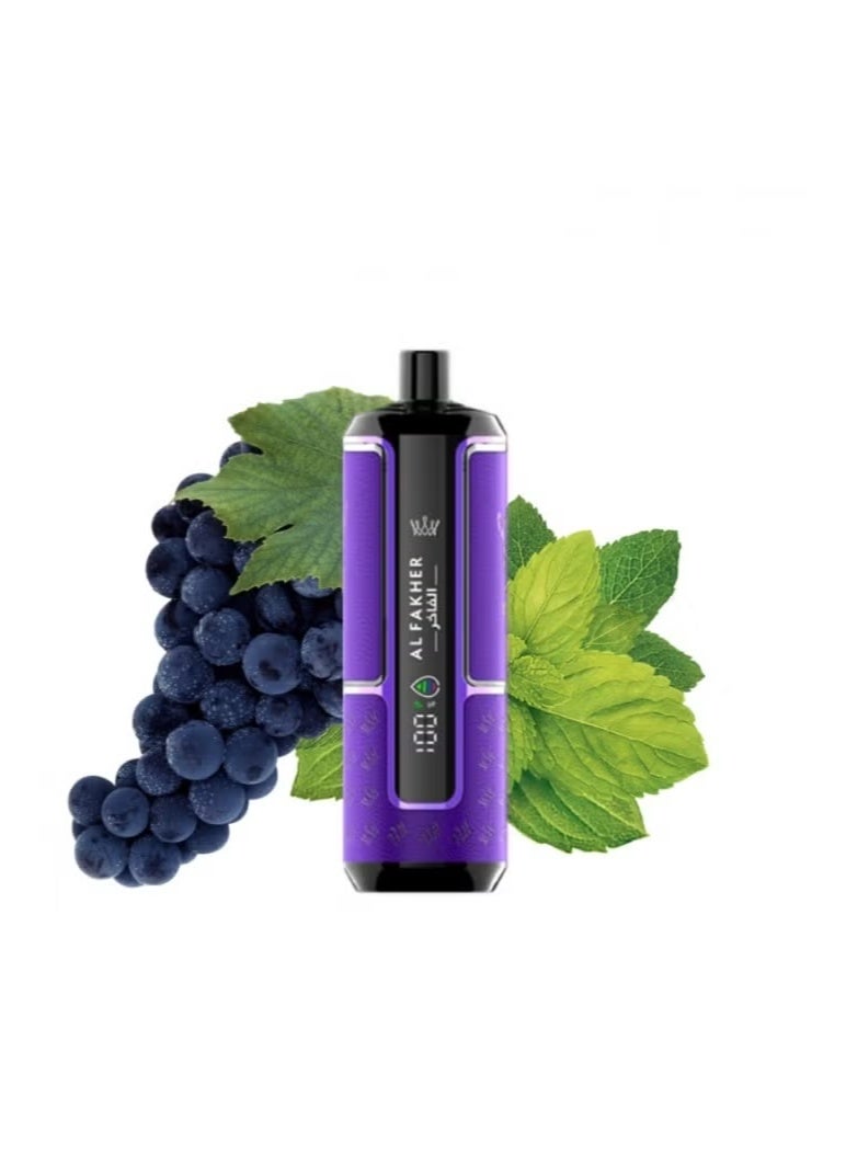 AL FAKHER Crown Bar HyperMax 15K - Grape Mint Disposible Vape NC-6mg - Image 1