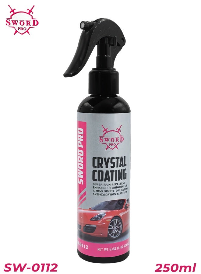 Sword Pro Crystal Coating Car Paint Protection Spray 250ml – High Gloss Shine, 5-Min Quick Glazing Formula, Rain & Dirt Repellent, Anti-UV & Anti-Oxidation Protection, Restores Color & Brightness, Scratch Resistant Hydrophobic Coating for Car Paint & Glass - Image 1