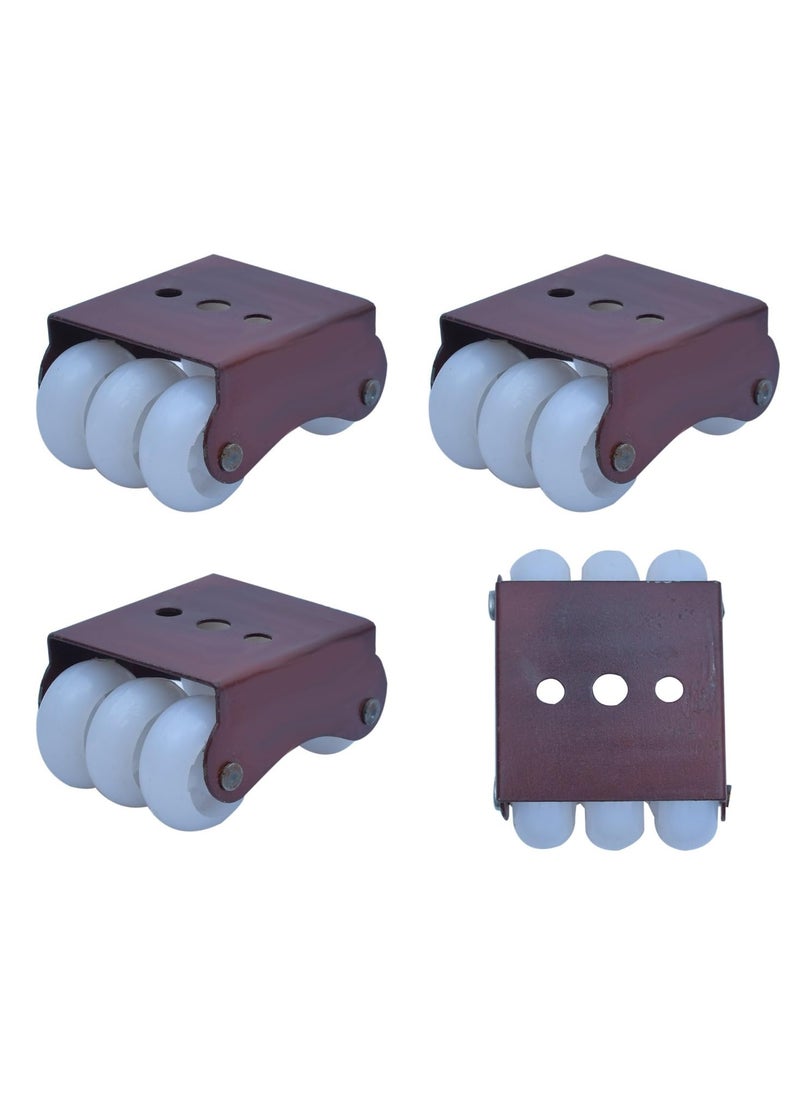 THOISEWELT Caster Wheel For Furniture Heavy Duty Round Wheel Moving Fix Plate Trolley  - Image 1