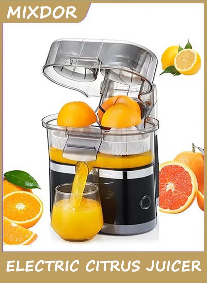 MIXDOR Electric Citrus Juicer, Automatic Dual Orange and Lemon Squeezer with Built-In Citrus Slicer, Easy to Clean, 2 in 1 Electric Fruits Juicer with Cleaning Brush for Lemon, Orange, Grapefruit - Image 1