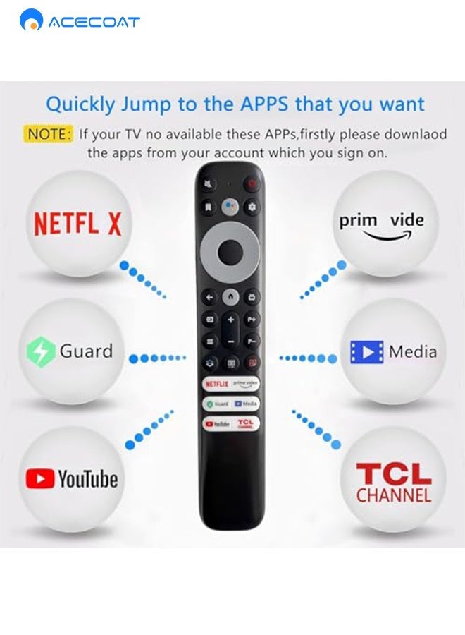 ACECOAT Replacement Universal Remote Control For TCL Mini-LED QLED 4K UHD Smart TV 75R646 65R646 55R646 75S546 65S546 55S546 50S546 43S446 50S446 55S446 65S446 75S446 85S446(No Voice Control) - Image 5