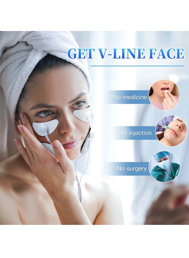 AROAQ Microcurrent Muscle Stimulator, Electronic Pulse Massager,  Skin Tightening Anti-wrinkle Ems Machine Massager,  Facial Lifting Eye Beauty Device For Women, ( D Set RC (L 2pads) ) - Image 2