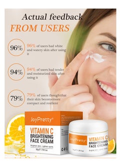 JoyPretty Vitamin C Face Cream Face Moisturizer & Pore Minimizer Brightening Cream For A Youthful Glow Vitamin C Cream For Women That Reduce Wrinkles Hydrating Face Cream 50g  - Image 5