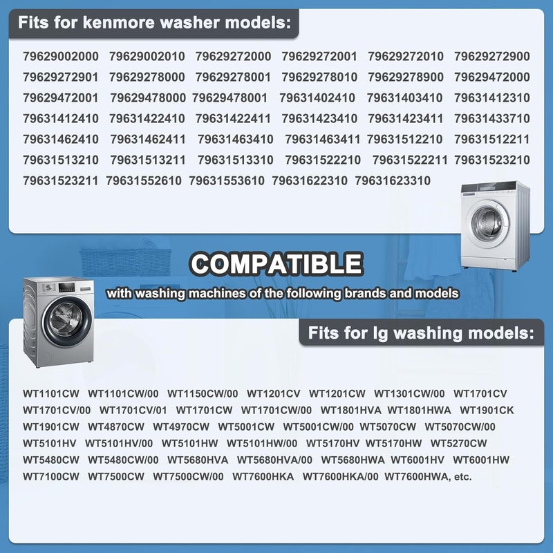 HNONPW AGZ72909711 Washplate Pulsator Assembly with 5006EA3009B Washer Pulsator Cap - Compatible with LG and Kenmore - Image 4