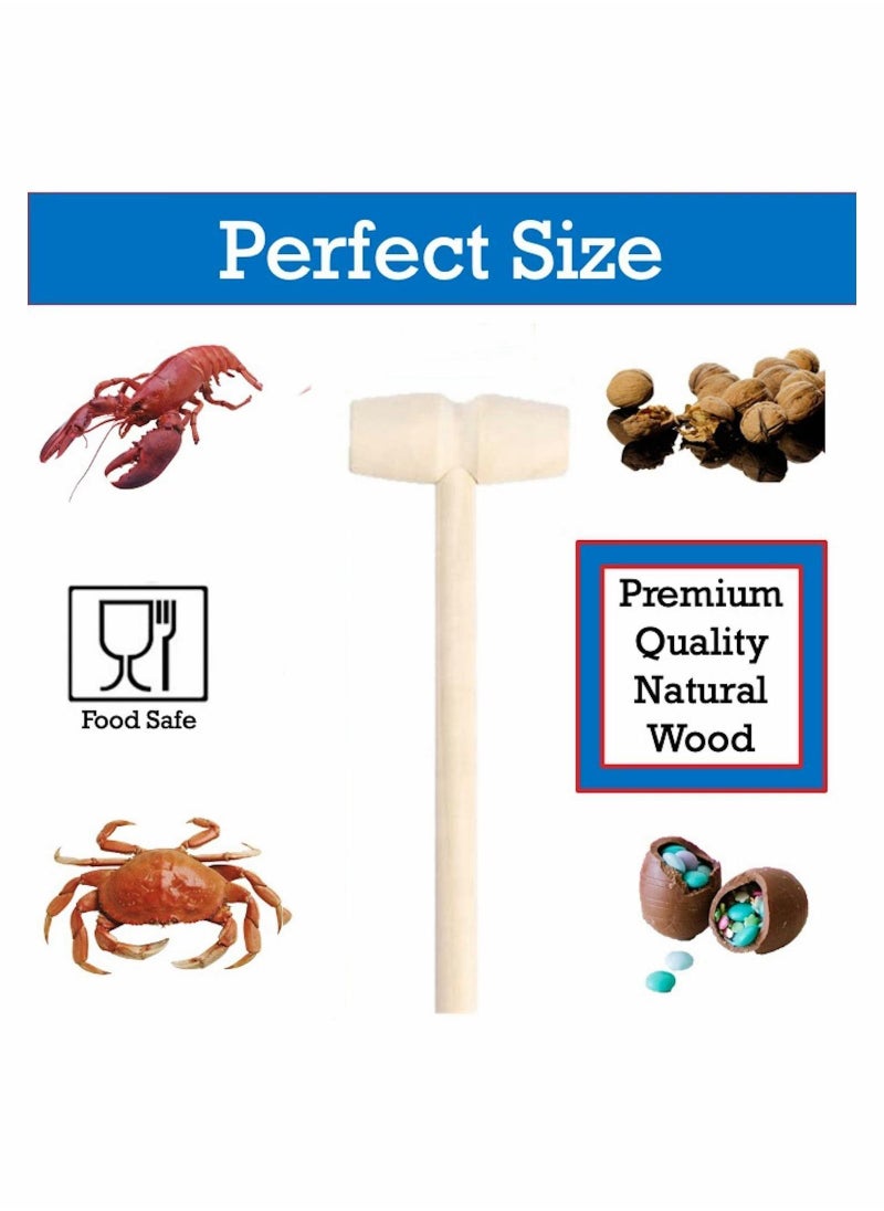 Y&D 20 Pieces Wooden Crab Mallet for Cracking Seafood, Crab, Lobster, Mini Hammer Toy Kids, Chocolate  - Image 3