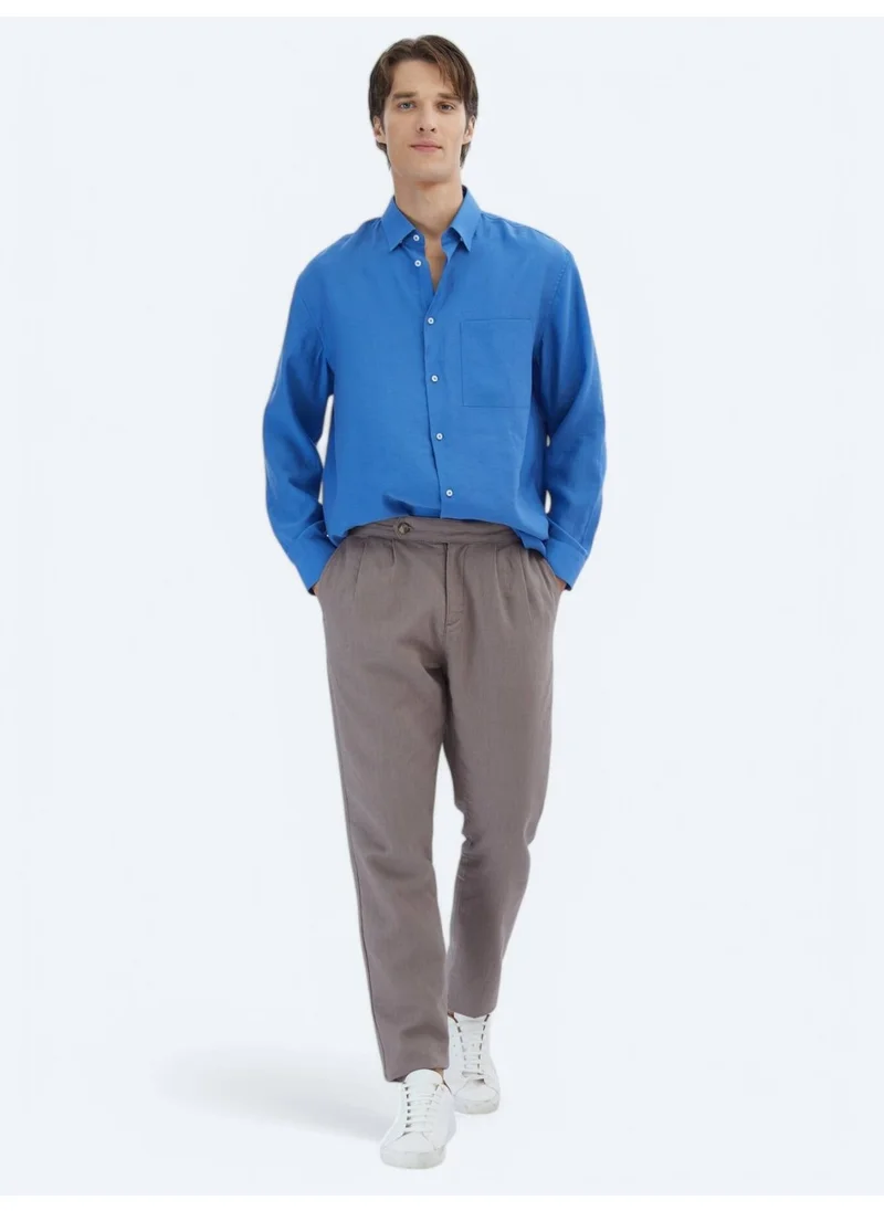 Kip Saks Plain Oversize Fit Woven Casual Shirt