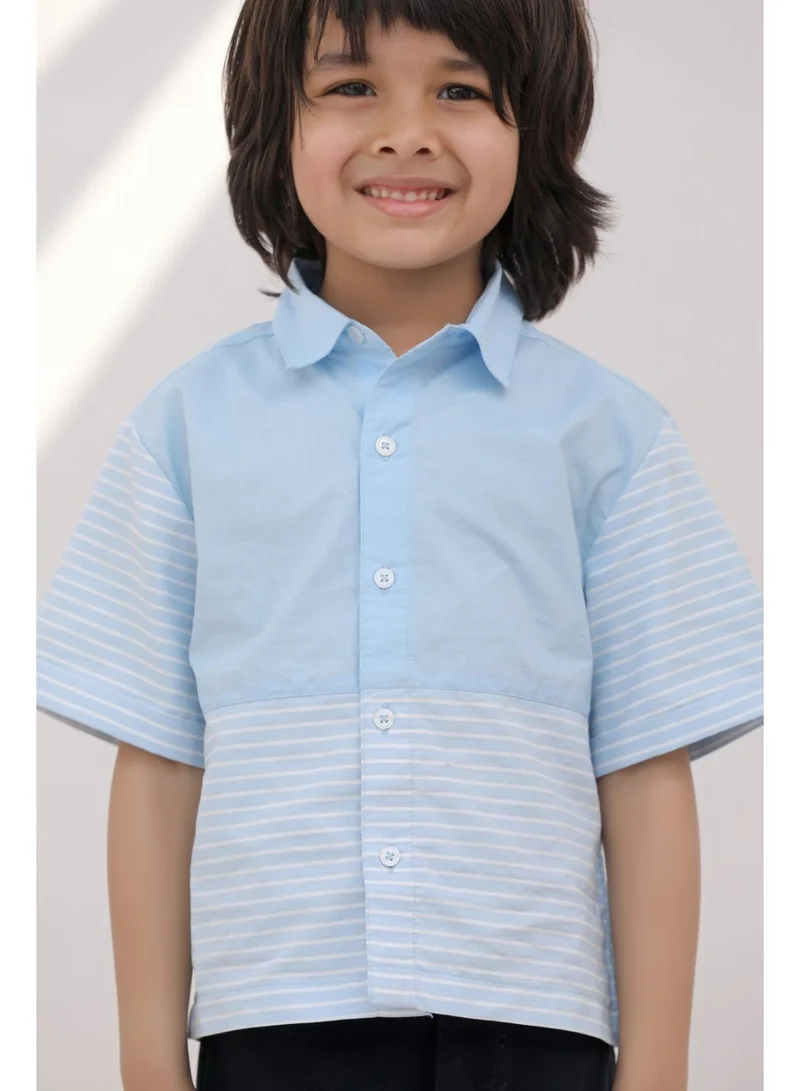 Luxe & Hardy Ash Blue Boys Shirt & Pant