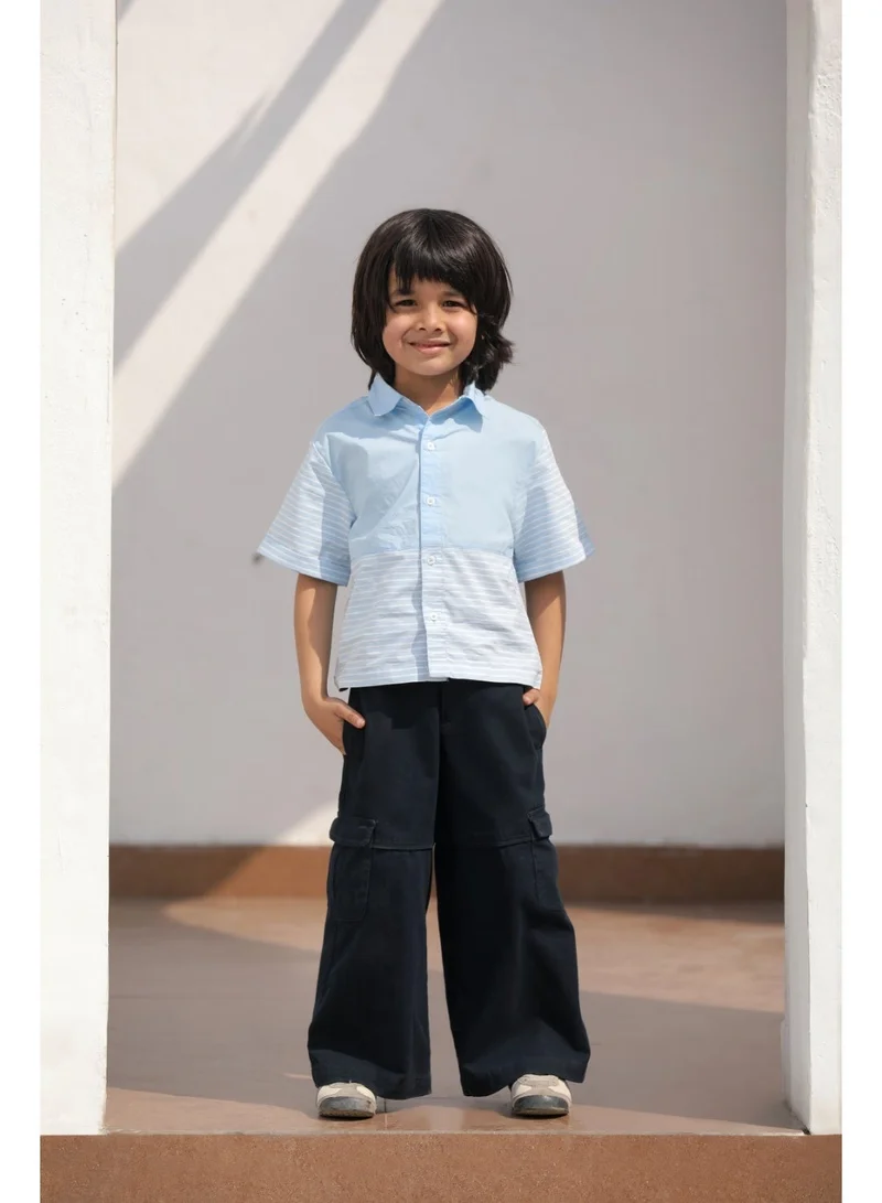 Luxe & Hardy Ash Blue Boys Shirt & Pant