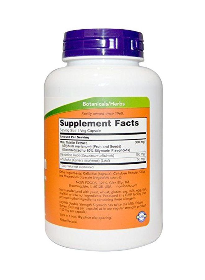 ناو فودز مكمل غذائي بالسيليمارين للقوة المضاعفة بتركيز 300 ملجم - 200 كبسولة نباتية - Image 2