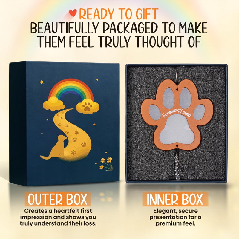 Captain Decor Personalized Brown Pet Memorial Gifts for Dogs - Rainbow Bridge Sympathy Hanging Crystal Suncatcher for Loss of Dog or Cat - Bereavement Remembrance Gift for Pet Passing - Image 4