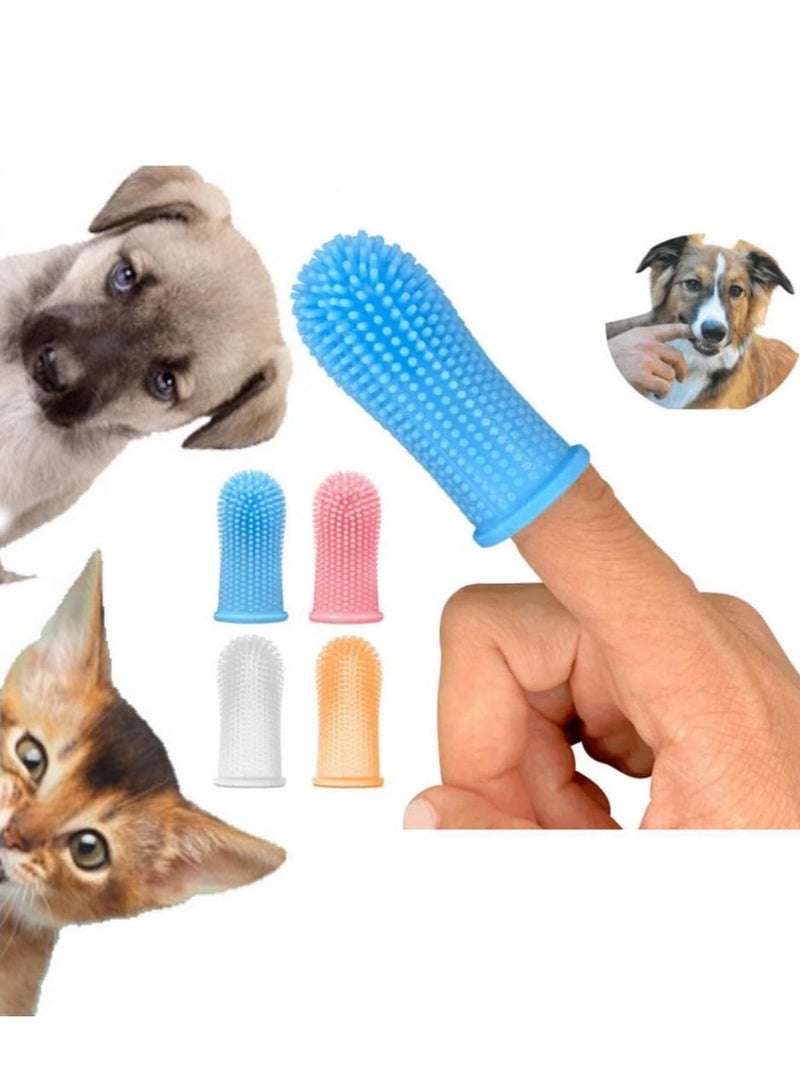 Generic Pet Dental Care Kit Dog Toothbrush Cat Toothbrush Cat Dental Care Finger Toothbrush  Toothbrush for Dogs Small Breed With Storage Case Full Surround Bristles Non Toxic Silicone Easy to Clean 4 PCS  - Image 1