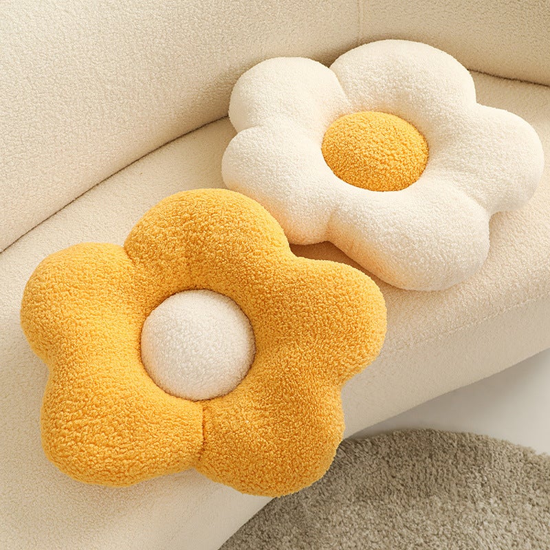 Nordic Ins Shaped Pillow Solid Color Living Room Bedroom Cute Flower Donut Pillow Plush Sofa Cushion - Image 4