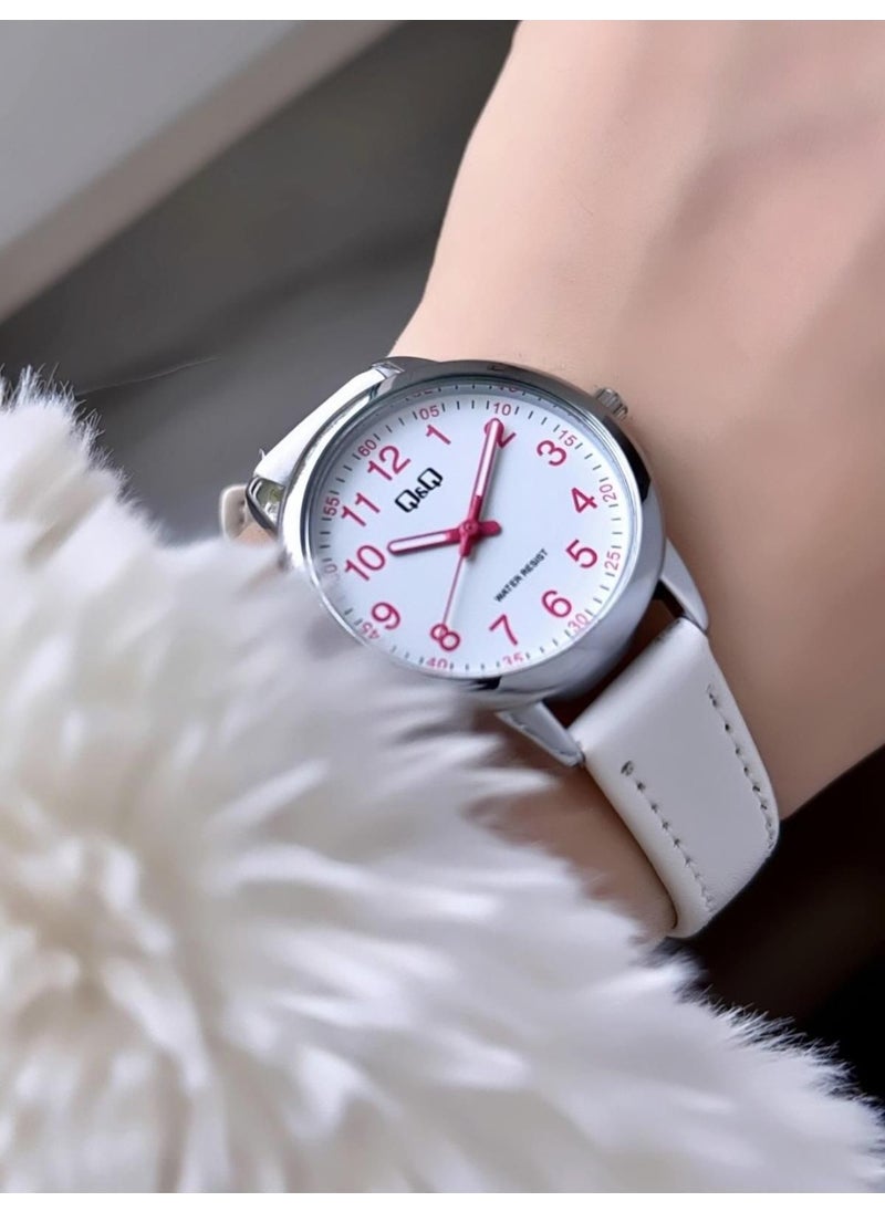 Q&Q Minimal Elegant Thin Case Numeral Women's Leather Band Wristwatch  - Image 1