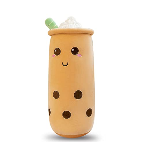 Rexinc Cute Plushies Boba Plush Boba Plushie Long Plush Pillow Bubble Tea Stuffed Animal Gift for Kids Adults (Long Brown Boba Plush,36 Inch) - Image 1