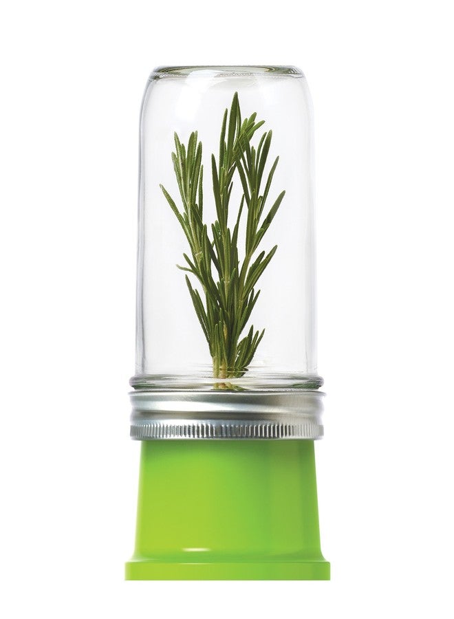 Jarware Herb Saver Lid for Wide Mouth Mason Jars, Green - Image 1