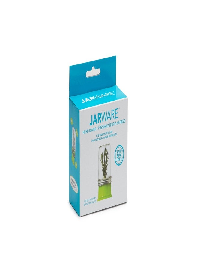 Jarware Herb Saver Lid for Wide Mouth Mason Jars, Green - Image 3