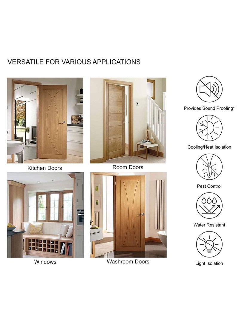 Generic Bottom Sealing Strip Guard for Home Door Brown  - Image 5