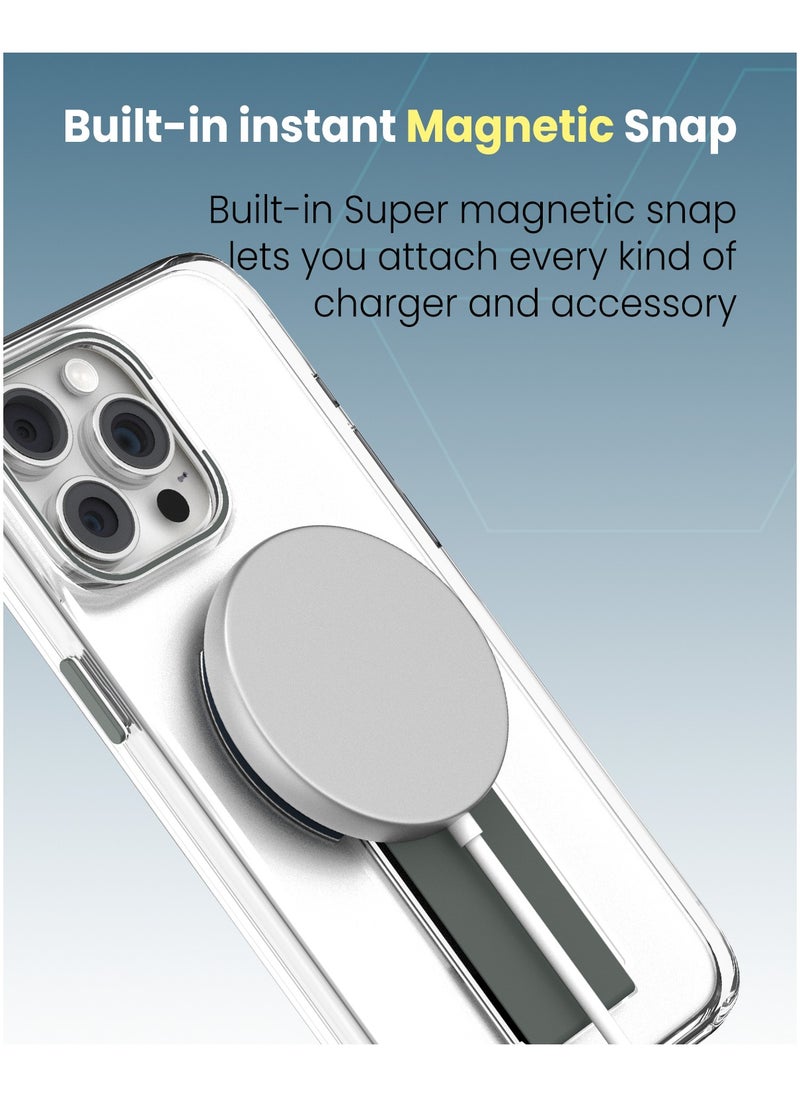 Moxedo Moxedo Magnetic Protective Case Scratch Resistant Drop Protection Magsafe Technology Compatible for iPhone 14 Pro Max 6.7 inch - Grey  - Image 4