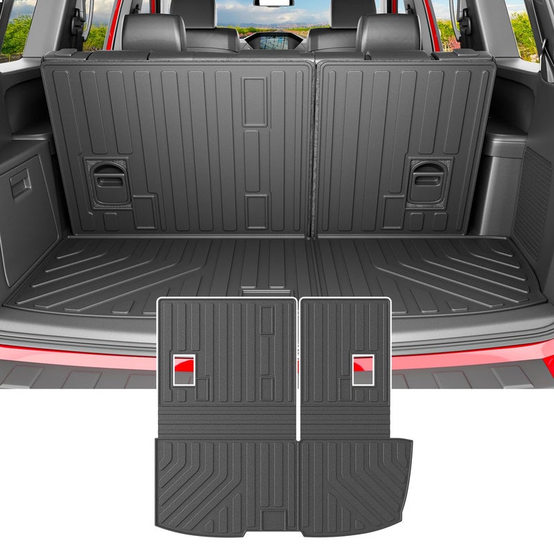 powoq Cargo Mat Compatible with 20092015 Honda Pilot Trunk Mat TPE Cargo Liner Backrest Trunk Liner Replacement for 2009 2010 2011 2012 2013 2014 2015 Honda Pilot Accessories