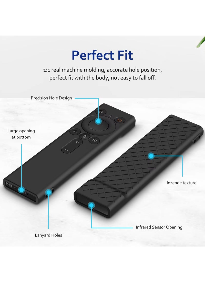Generic Silicone Case For Huawei Rhinoceros Pointing Smart TV Remote Control Case Sleeve with Lanyard (Black)  - Image 2
