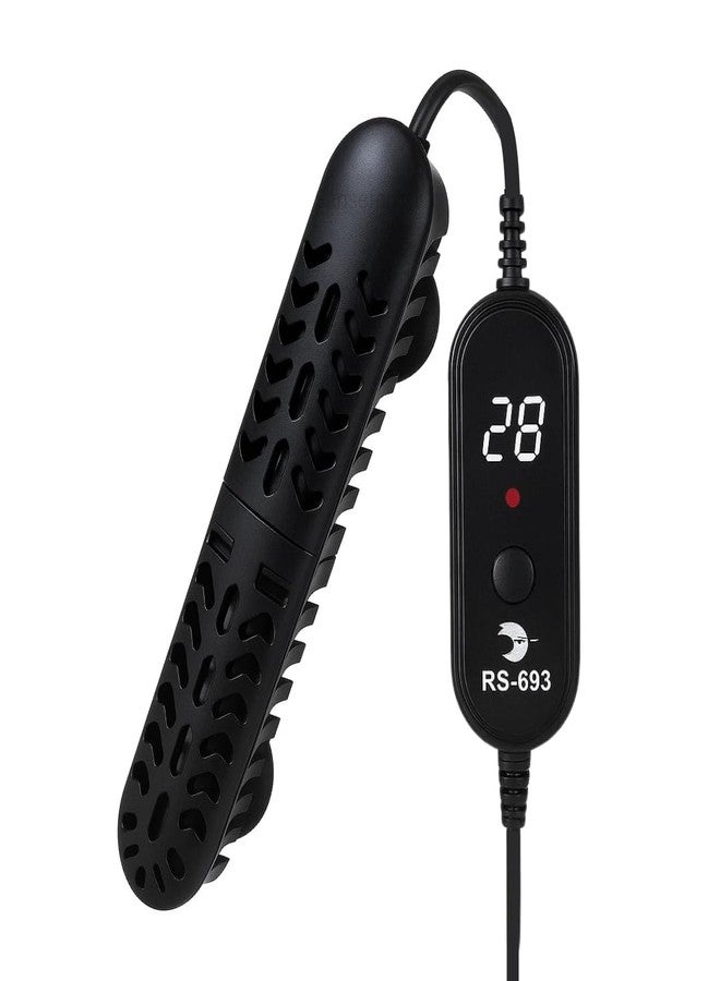 SANSEFERO سخان سانسيفيرو الرقمي لأحواض السمك مع شاشة عرض رقمية LED، سخان كوارتز غاطس لأحواض الأسماك والسلاحف، سخان مياه مناسب لأحواض تصل سعتها إلى 50 لترًا من الماء، 75 واط (RS-693). - Image 1