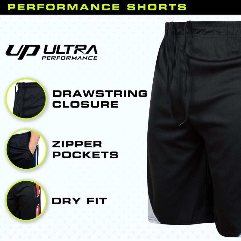 Ultra Performance شورتات رياضية للرجال 5 قطع عالية الأداء للجري، شورتات كرة سلة وصالة رياضية للرجال مع جيوب بسحاب - Image 5
