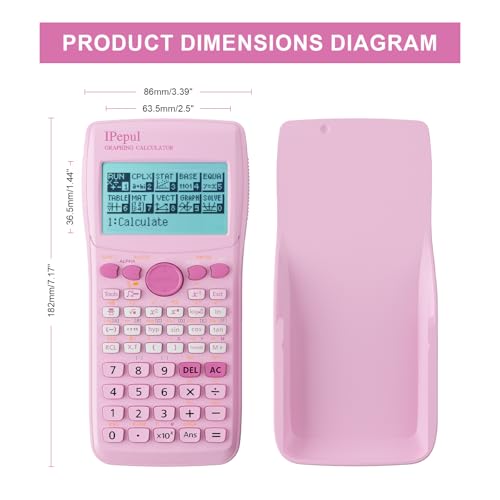 iPepul Graphing CalculatorIPepul Scientific Calculators 10 Modes 4 Graphing FunctionsDesktop Math Calculator for College StudentsSchool Supplies for Middle High School Teachers OfficePink - Image 3