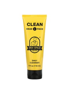Bee Bald Bee Bald, Clean Head & Face, Daily Cleanser, 4 fl oz (118 ml)  - Image 1