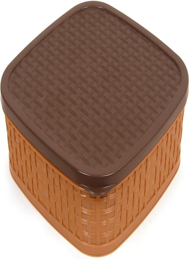 Omdhanu Masala Dabba | Spice Box | Masala Box| 7 Section Plastic Masala Box Spice Rangoli Box Dabba Container for Kitchen (Multicolor, Square Shape,1PCS) - Image 5