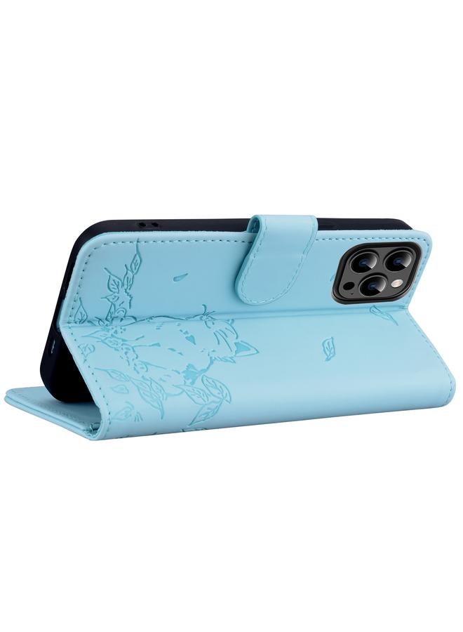 S-TOP Case For iPhone 13 Pro Max Cute Cat Embossed Leather Phone Case - Image 4