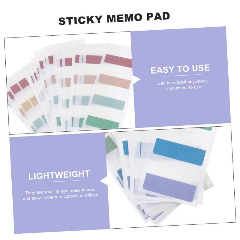 Fluorescent Retro Strong Adhesive Memo Pads for Office Home Organization Classification 4 Colors - Image 4