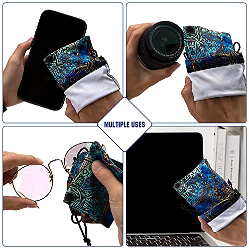 PG6 5 Pcs Microfiber Case Pouch Bag Glasses Sunglasses Case with 5 Pcs Matching Cleaning Cloth - Image 4