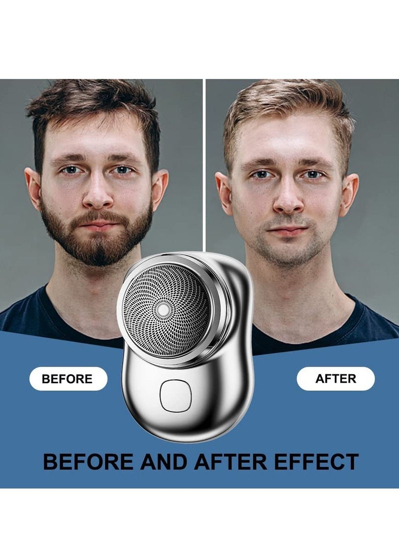 Generic Mini-Shaver Portable Electric Shaver Mini Electric Razor Shavers for Men Rechargeable Shaver Easy One-Button Use Suitable for Home Car Travel  - Image 5